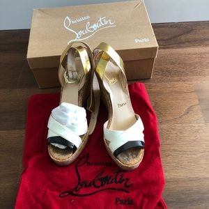 Christian Louboutin SL 121 - cork wedge platform